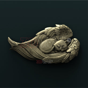 ANGEL CAT 3D STL 3DWave